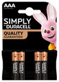 Duracell Plus AAA alkaline batterier 4-pk.